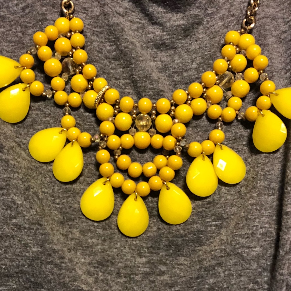 Yellow statement necklace